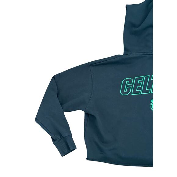 Nike Celtics Women’s Black Cropped Hoodie Sz M Sportswear Sporty Streetwear NBA - Picture 6 of 11